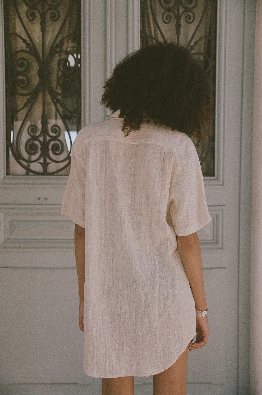 EVOLVE HANDWOVEN SHIRTDRESS