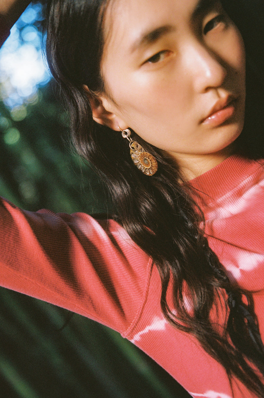 RELIC FOSSIL EARRING