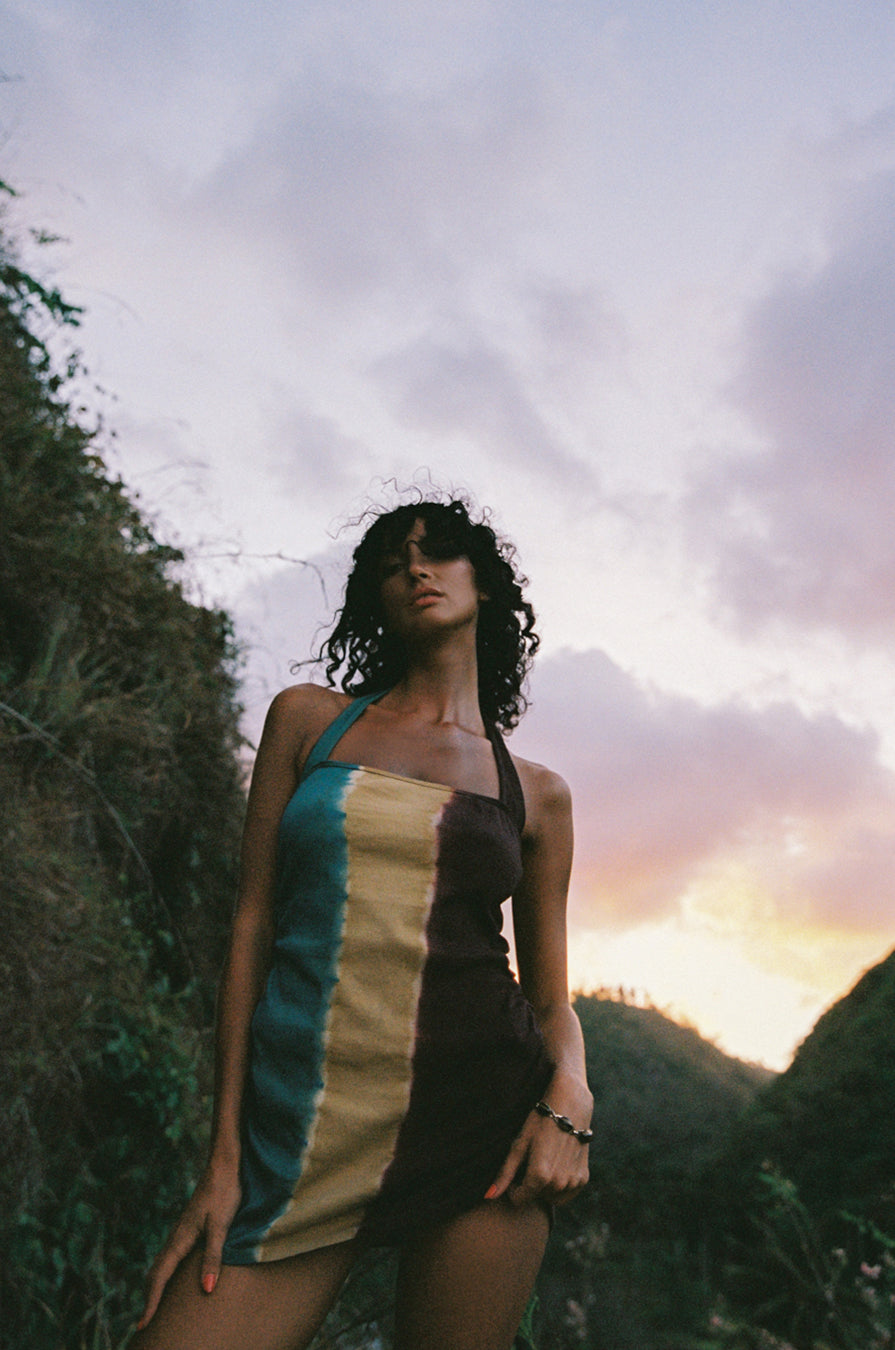 DEVOTION RIBBED HALTER DRESS