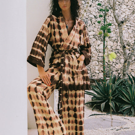CONNECTION HAND-LOOMED COTTON ROBE