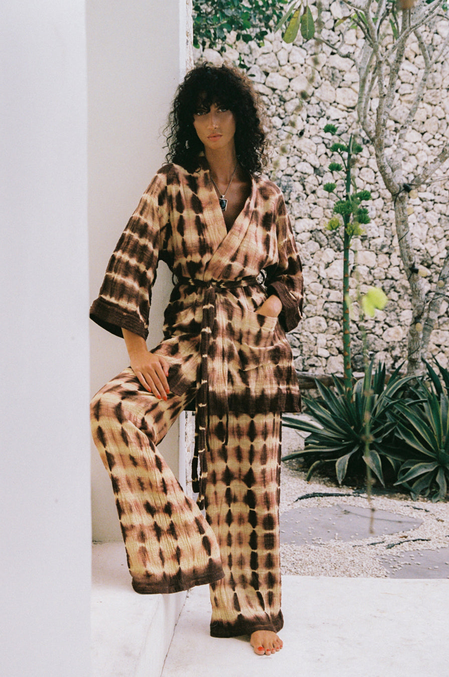 CONNECTION HAND-LOOMED COTTON ROBE