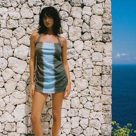 DEVOTION RIBBED HALTER DRESS