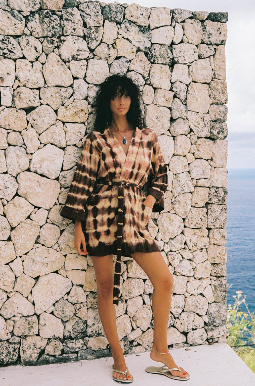 CONNECTION HAND-LOOMED COTTON ROBE