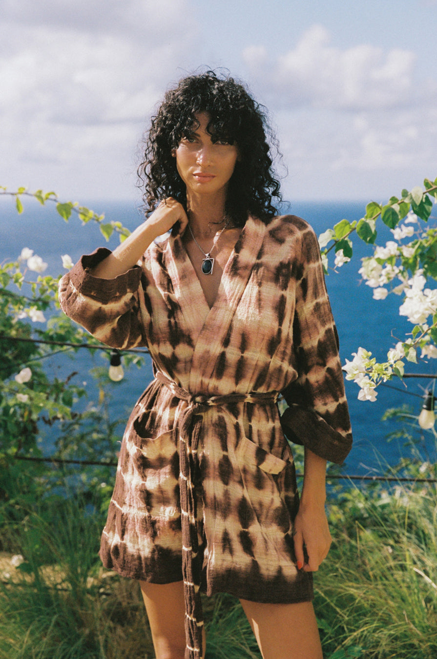 CONNECTION HAND-LOOMED COTTON ROBE