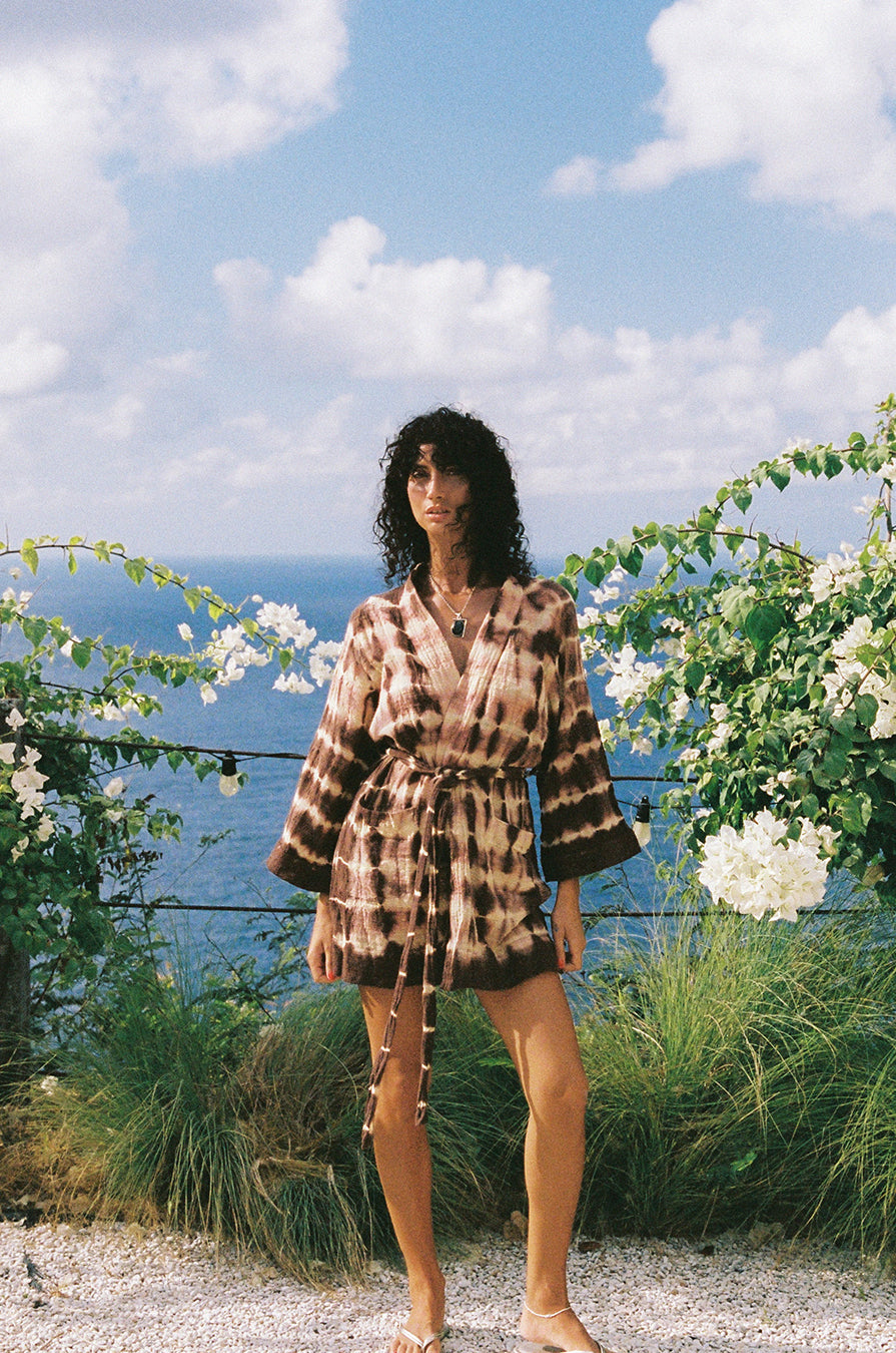 CONNECTION HAND-LOOMED COTTON ROBE