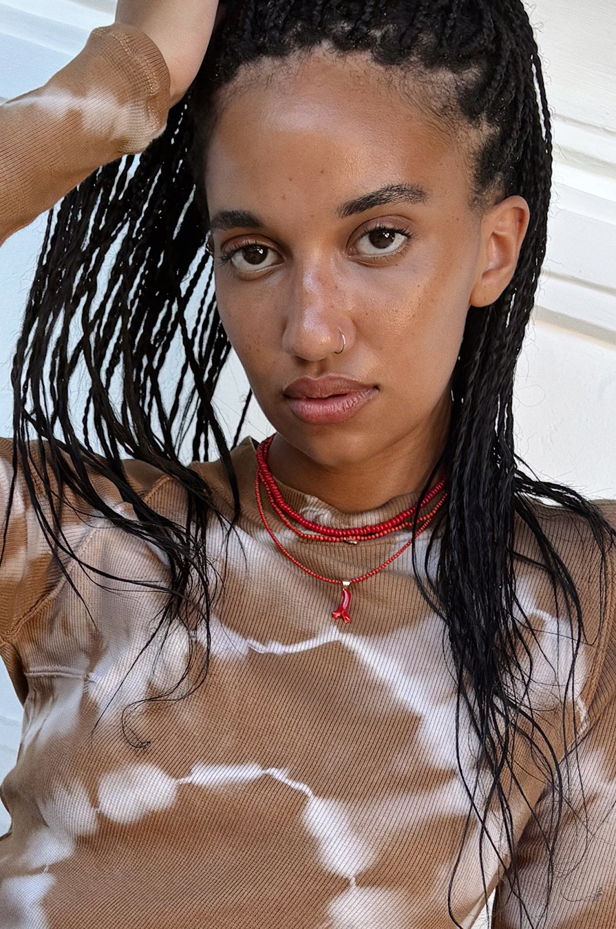 'GOOD LUCK' CORAL BRANCH NECKLACE